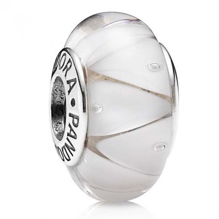 Pandora Beads-Murano Glass And White-Charm Jewelry