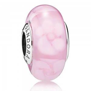 Pandora Beads-Murano Glass Nostalgic Roses Floral-Charm Jewelry