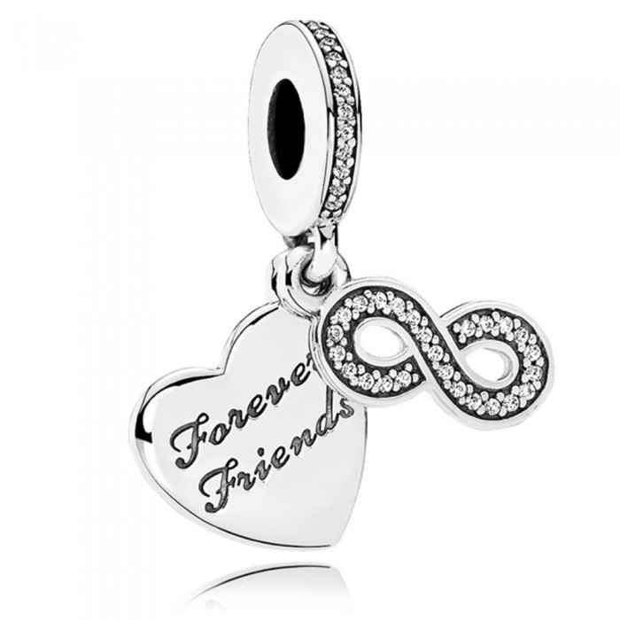 Pandora Charm-Forever Friends Dropper Friendship Jewelry