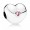 Pandora Clips-Pink Shiny Heart Love-CZ Jewelry
