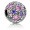 Pandora Clips-Silver Fancy Purple Cosmic Stars Jewelry