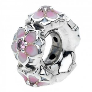 Pandora Spacers-Magnolia Bloom Floral-CZ Jewelry