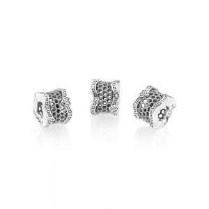 Pandora Charm-Lace of Love Spacer-Clear CZ Jewelry