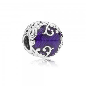 Pandora Charm-Regal Beauty-Purple Enamel Jewelry