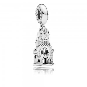 Pandora Charm-Regal Castle Dangle-Clear CZ Jewelry