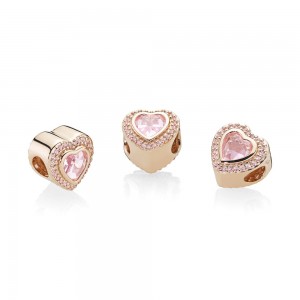 Pandora Charm-Sparkling Love-Rose-Pink Crystal Jewelry