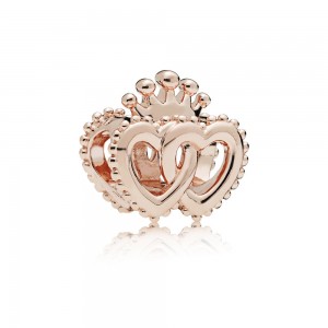Pandora Charm-United Regal Hearts-Rose Jewelry