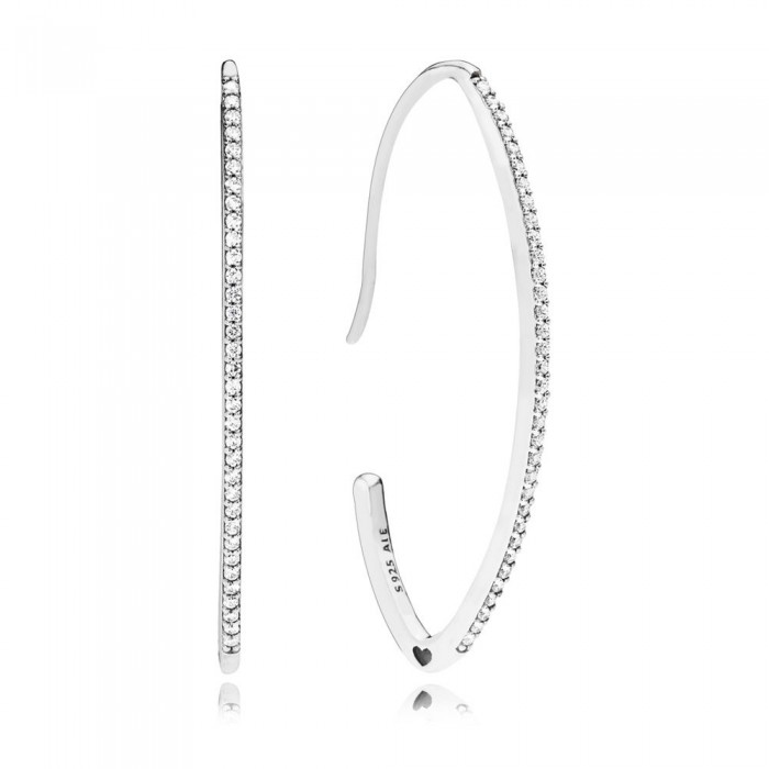 Pandora Earring-Oval Sparkle Hoop-Clear CZ Jewelry