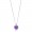 Pandora Necklace-Faceted Locket-Synthetic Amethyst Jewelry