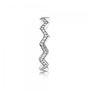 Pandora Ring-Shimme Zigzag-Clear CZ Jewelry