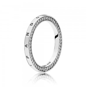 Pandora Ring-Signature Hearts of-Clear CZ Jewelry