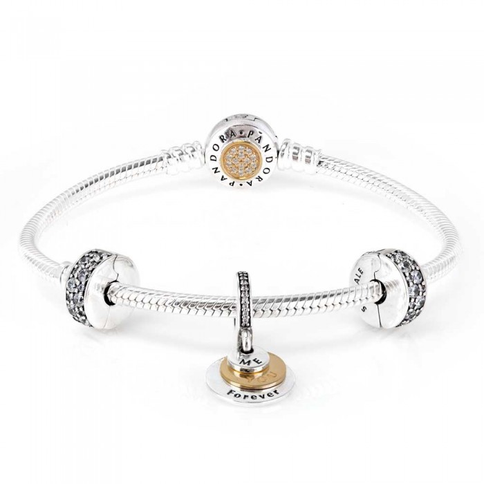 Pandora Bracelet-Me And You Forever Love Complete-CZ Jewelry