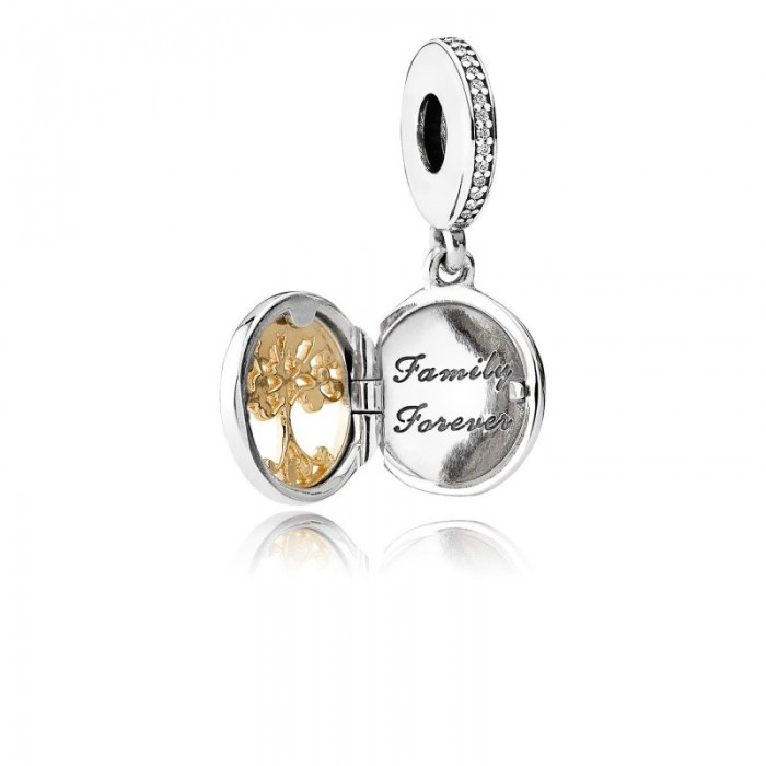 Pandora Charm-Family Roots Dangle-Clear CZ Jewelry