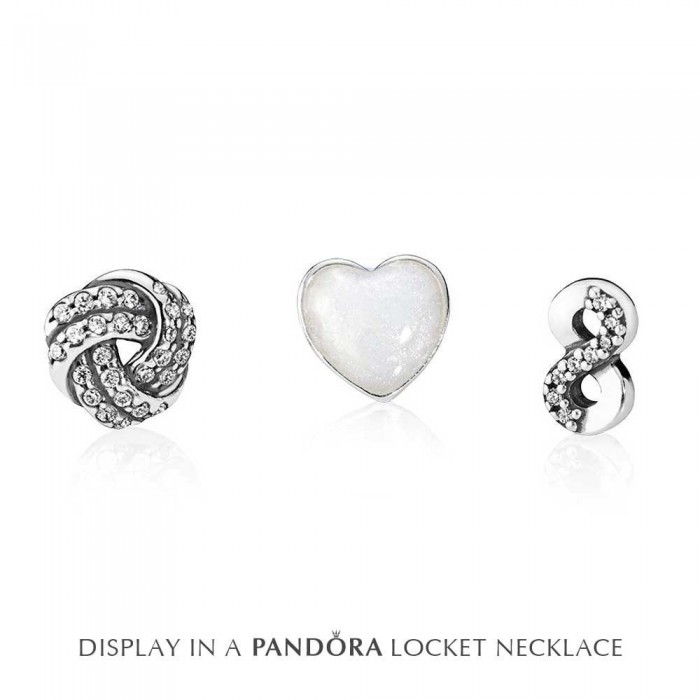 Pandora Charm-Petite Memories-Finite Love Locket-CZ Jewelry