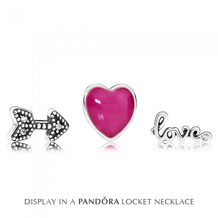 Pandora Charm-Petite Memories Struck By Love Locket-Sterling Silver Jewelry