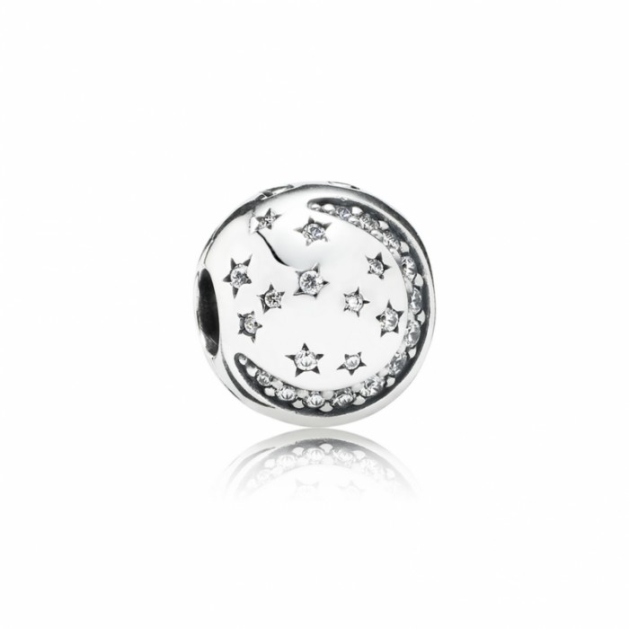 Pandora Charm-Twinkling Night Clip-Clear CZ Jewelry