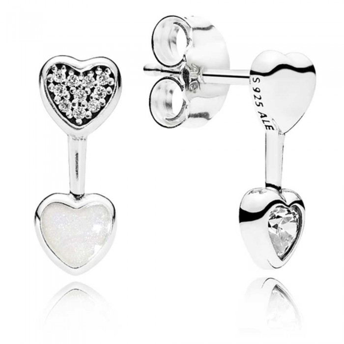 Pandora Earring-Hearts Of Love Dropper Jewelry