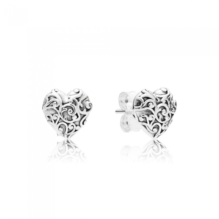 Pandora Earring-Regal Hearts Jewelry