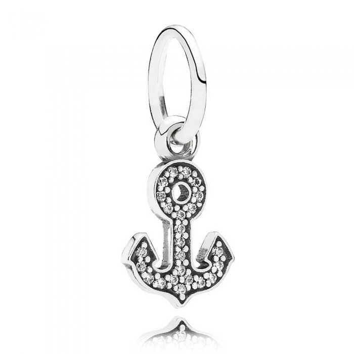 Pandora Necklace-Anchor Dropper Summer Pendant-Silver Jewelry