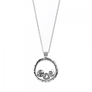 Pandora Necklace-Silver Petite Memories Large Family Family Locket Jewelry