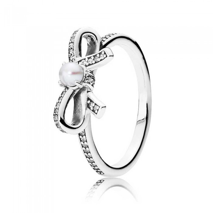 Pandora Ring-Delicate Sentiments Pearl Bow Bows Jewelry