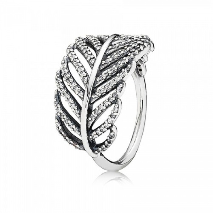 Pandora Ring-Feather Micro Feather-Silver Jewelry