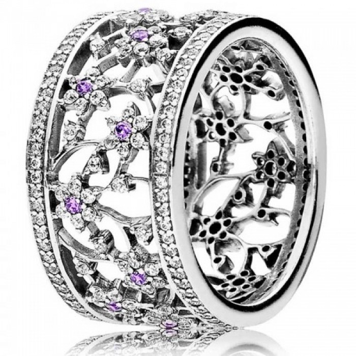 Pandora Ring-Forget Me Not Floral G485 Jewelry