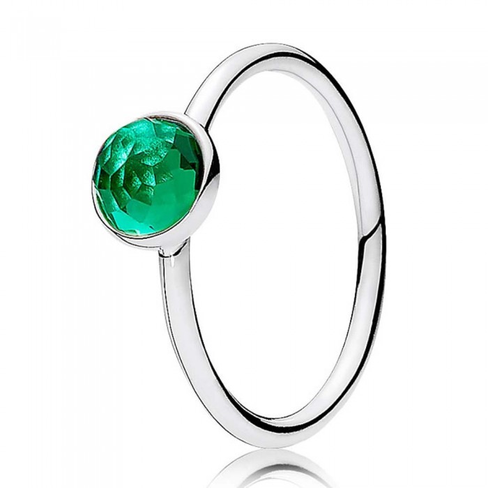 Pandora Ring-May Birthstone Droplet-Silver Jewelry