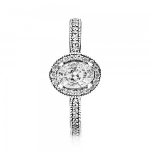 Pandora Ring-Shining Sentiments Vintage Elegance-Silver Jewelry