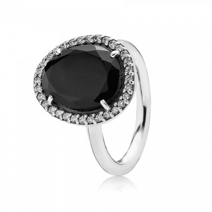 Pandora Ring-Statement Black Spinel Jewelry