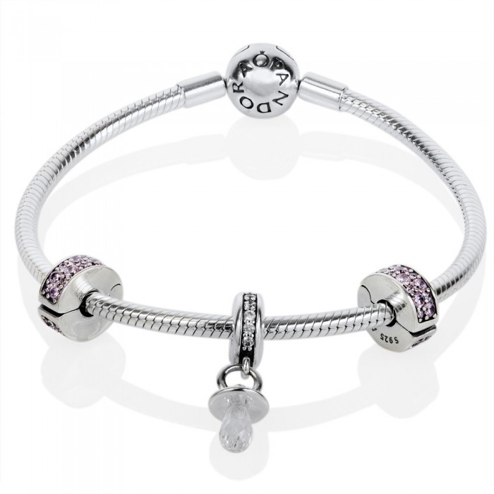Pandora Bracelet-Baby Girl Christening Baby Complete Jewelry