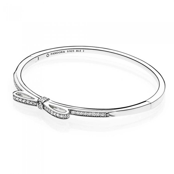 Pandora Bracelet-Bow Bangle-Sterling Silver Jewelry