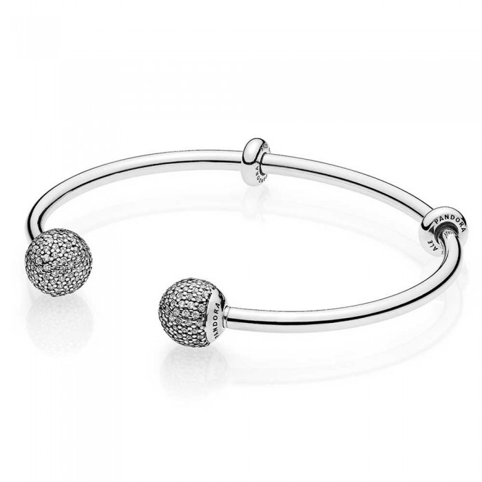 Pandora Bracelet-Open Bangle-Cubic Zirconia Jewelry