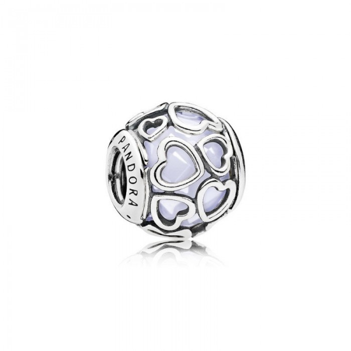 Pandora Charm-Encased in Love-Opalescent White Crystal Jewelry