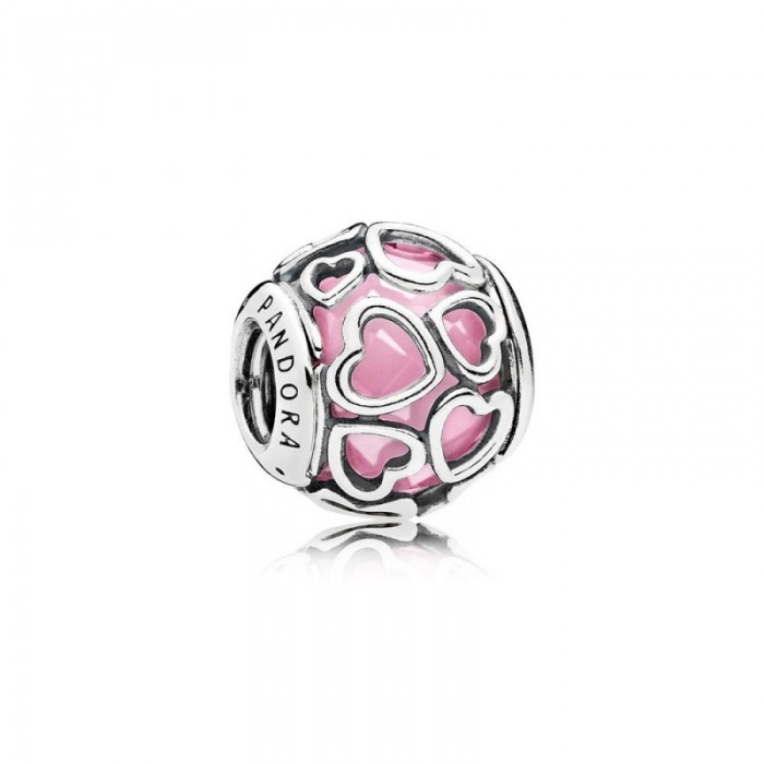 Pandora Charm-Encased in Love-Pink CZ Jewelry