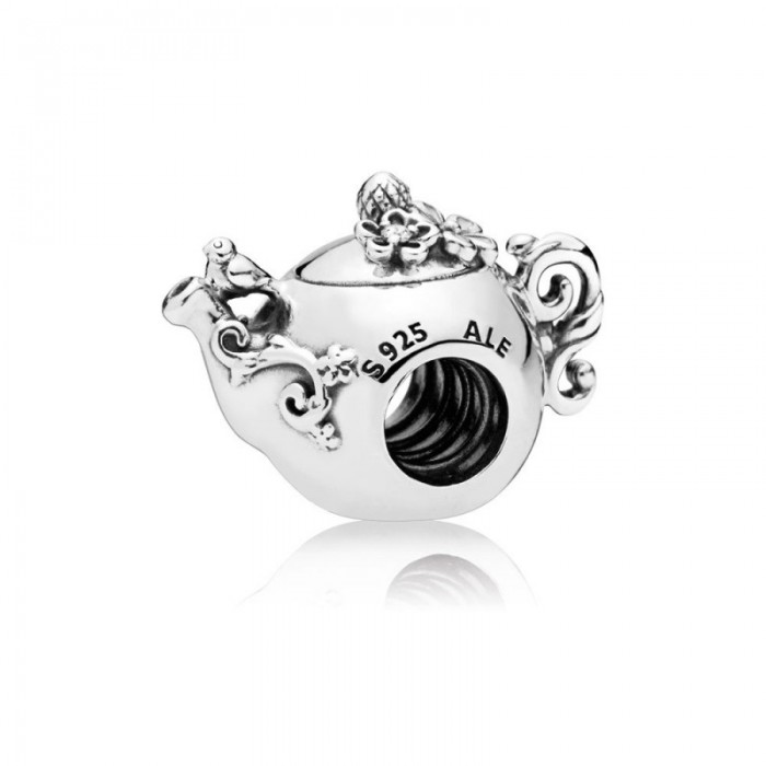 Pandora Charm-Enchanted Tea Pot-Clear CZ Jewelry