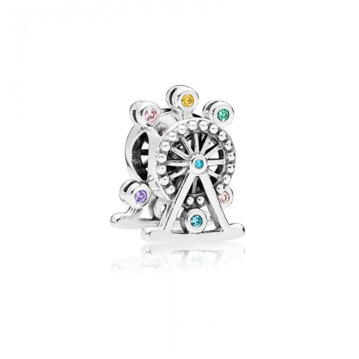 Pandora Charm-Ferris Wheel-Multi-Colored Crystal Jewelry