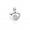 Pandora Charm-Floating Heart Locket-Sapphire Crystal Glass-Clear CZ Jewelry