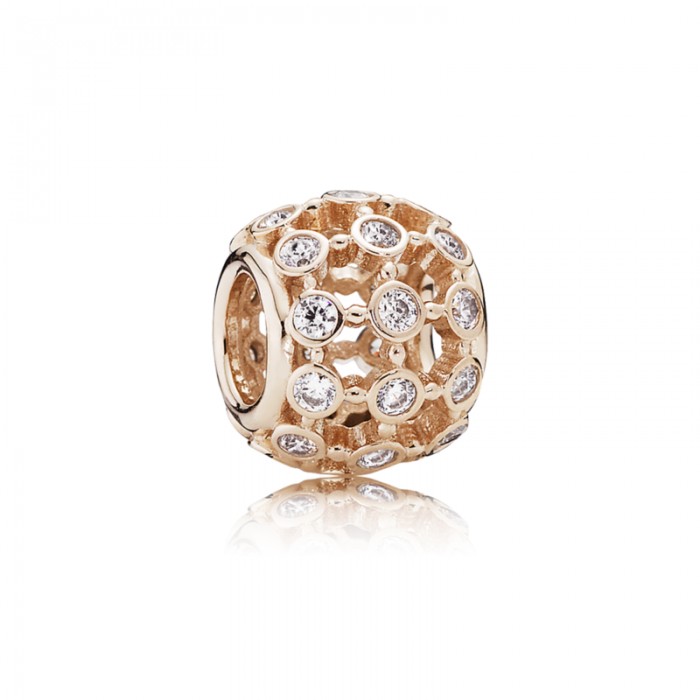 Pandora Charm-In The Spotlight-Rose-Clear CZ Jewelry