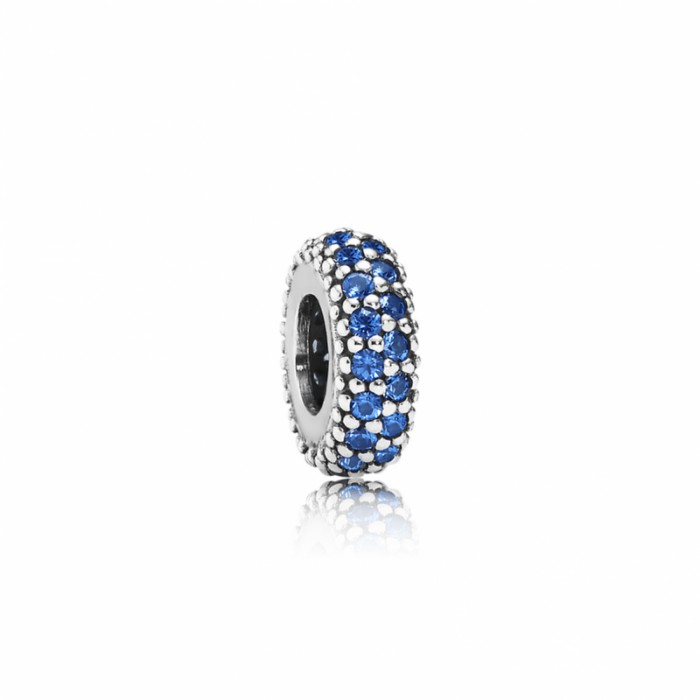 Pandora Charm-Inspiration Within Spacer-Blue Crystal Jewelry