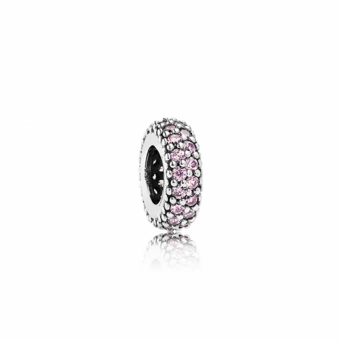 Pandora Charm-Inspiration Within Spacer-Pink CZ Jewelry