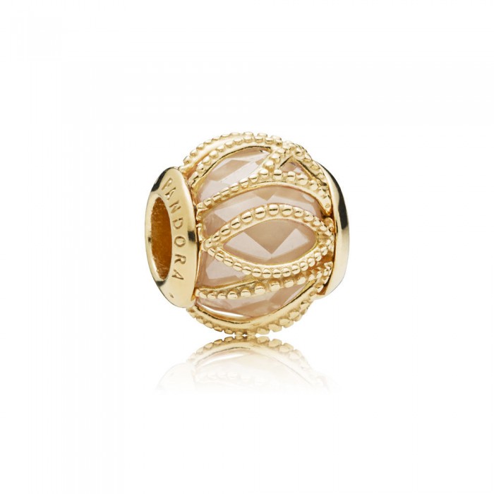 Pandora Charm-Intertwining Radiance-Shine-Golden Colored CZ Jewelry