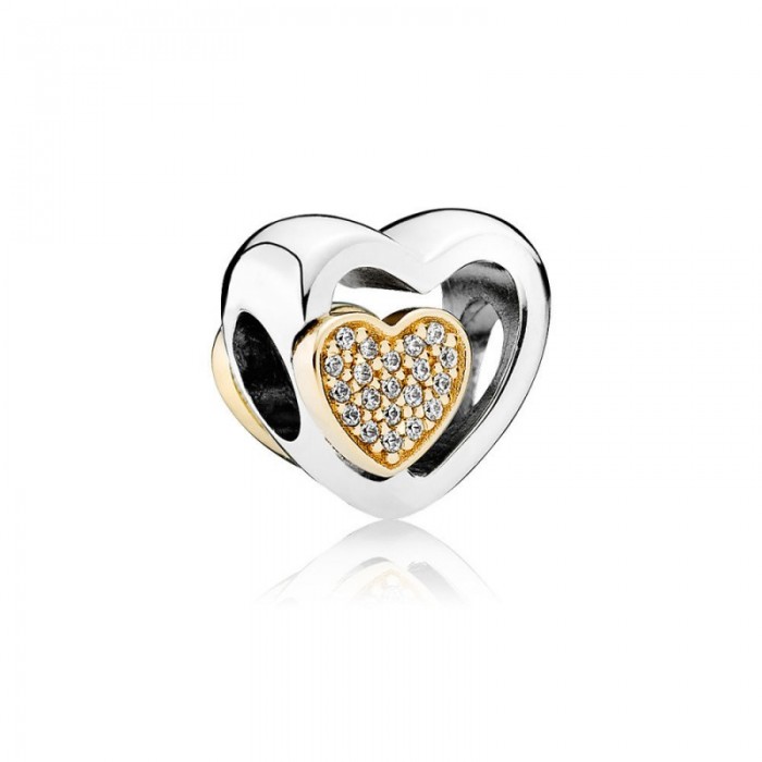 Pandora Charm-Joined Together-Clear CZ KD Jewelry
