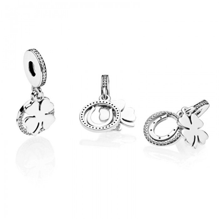 Pandora Charm-Lucky Day Dangle-Clear CZ Jewelry