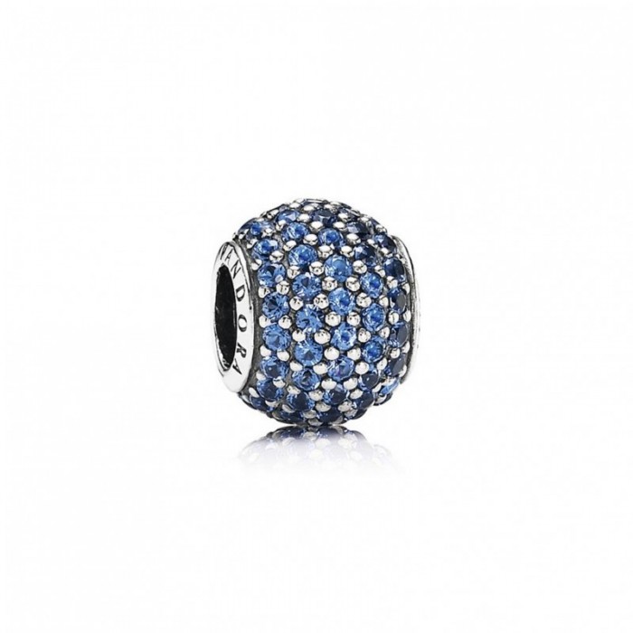Pandora Charm-Pave Lights-Blue Crystal Jewelry