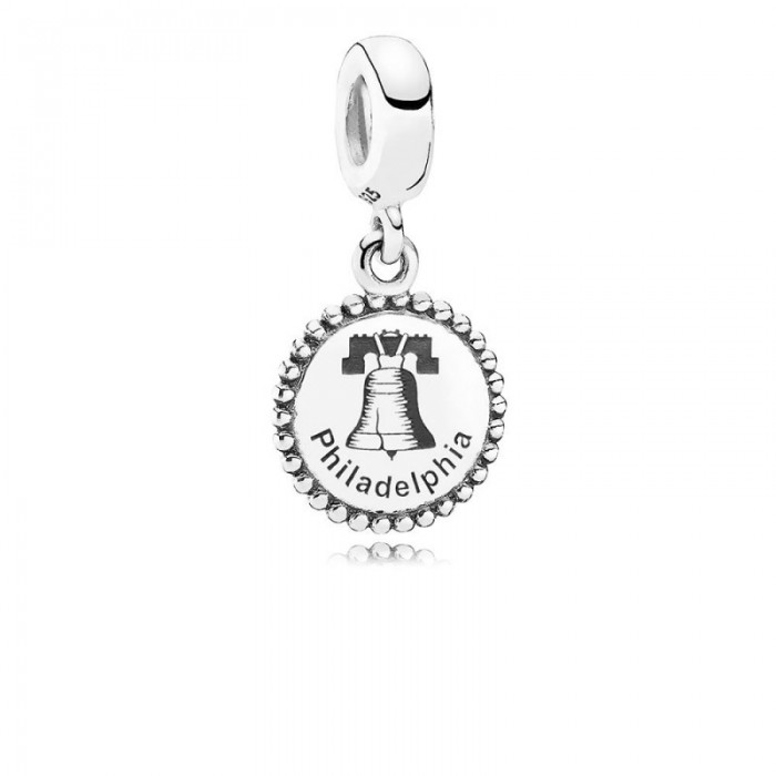 Pandora Charm-Philadelphia Dangle-Black Enamel Jewelry