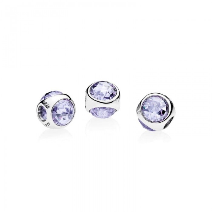 Pandora Charm-Radiant Droplet-Lavender CZ Jewelry