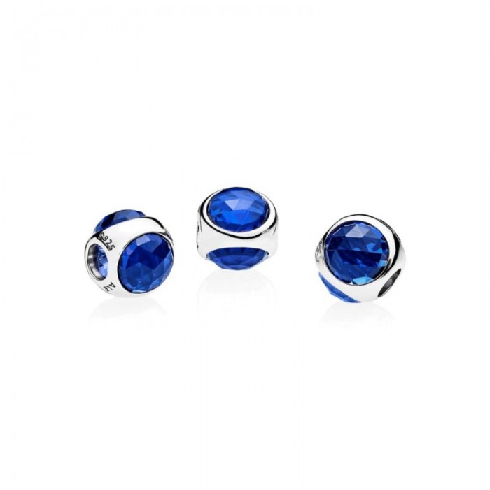 Pandora Charm-Radiant Droplet-Royal Blue Crystals Jewelry
