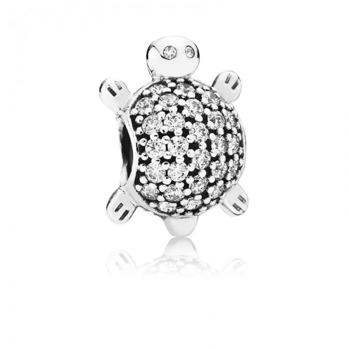 Pandora Charm-Sea Turtle-Clear CZ Jewelry
