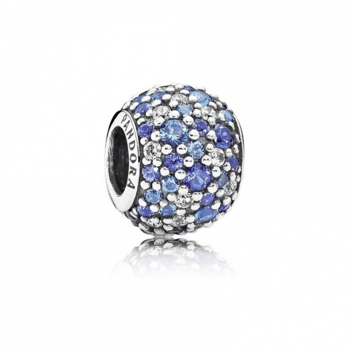 Pandora Charm-Sky Mosaic Pave-Mixed Blue Crystals-Clear CZ Jewelry